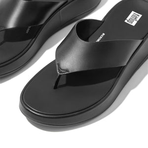 Fitflop F-Mode Leather Toe-Post All Black