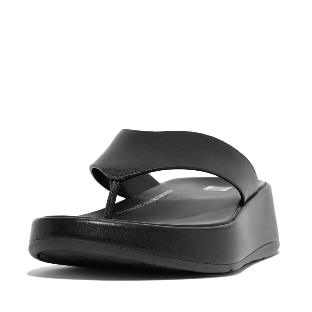 Fitflop F-Mode Leather Toe-Post All Black