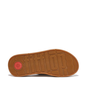 Fitflop F-Mode Metallic Cork Cross Slides Silver