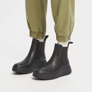 Fitflop F-Mode Chelsea Plateau Boot Black