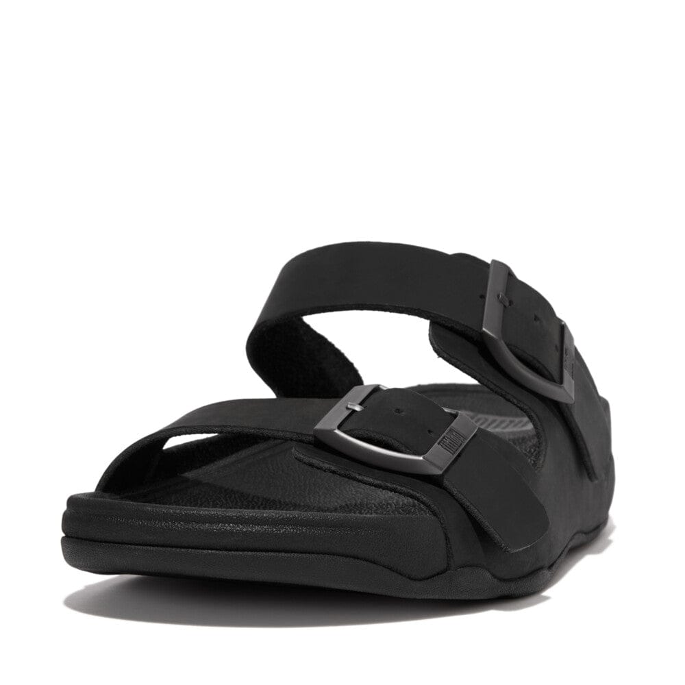 Fitflop Gogh Moc Buckle Leather Slide Brown u. Black
