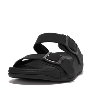 Fitflop Gogh Moc Buckle Leather Slide Brown u. Black