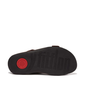 Fitflop Gogh Moc Buckle Leather Slide Brown u. Black
