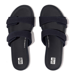 Fitflop Gracie Adjustable Slides Canvas Navy