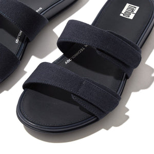 Fitflop Gracie Adjustable Slides Canvas Navy