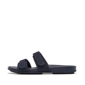 Fitflop Gracie Adjustable Slides Canvas Navy