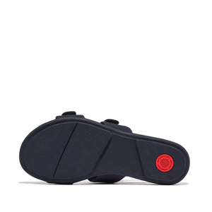 Fitflop Gracie Adjustable Slides Canvas Navy