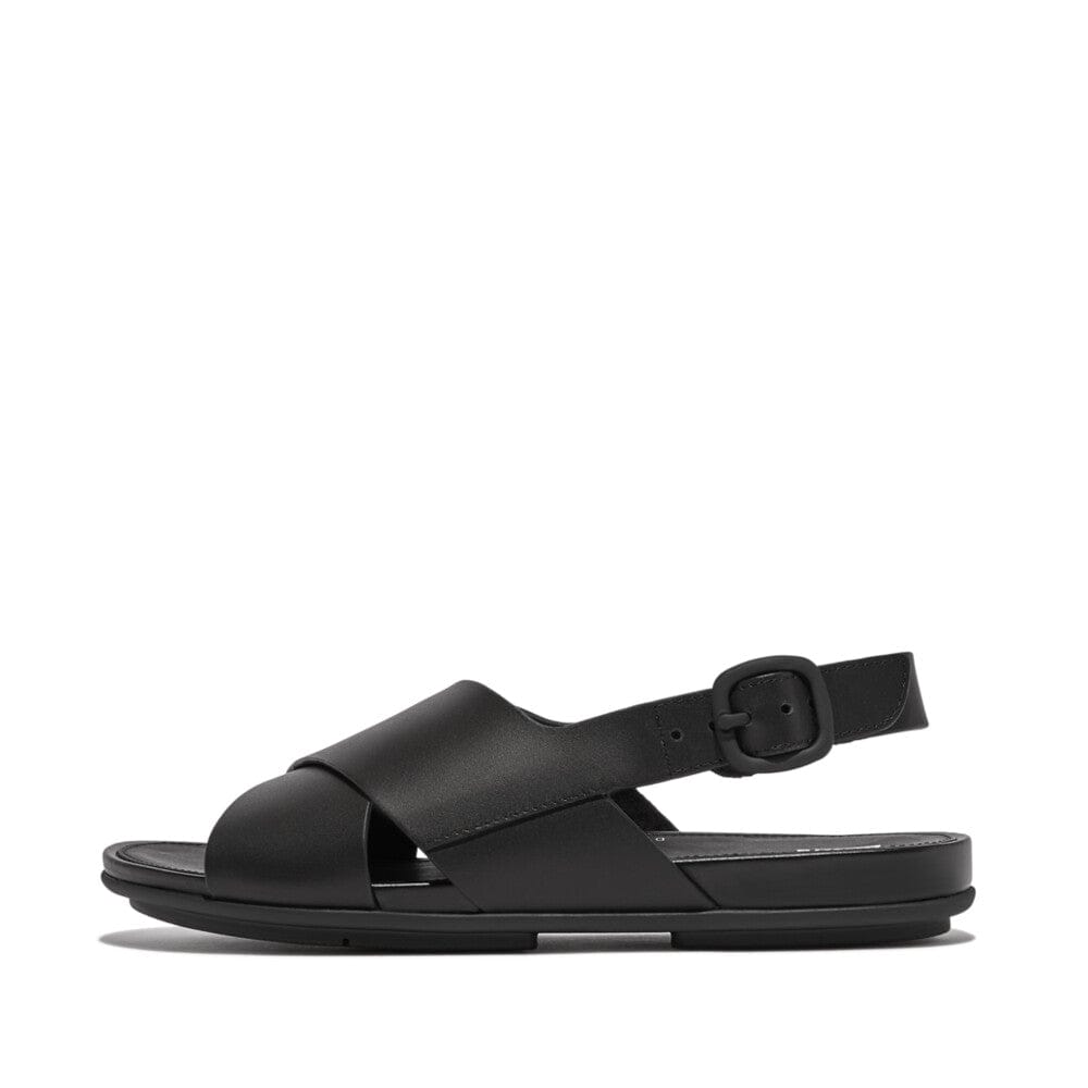Fitflop Gracie Leather Crisscross Sandals Black