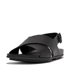 Fitflop Gracie Leather Crisscross Sandals Black