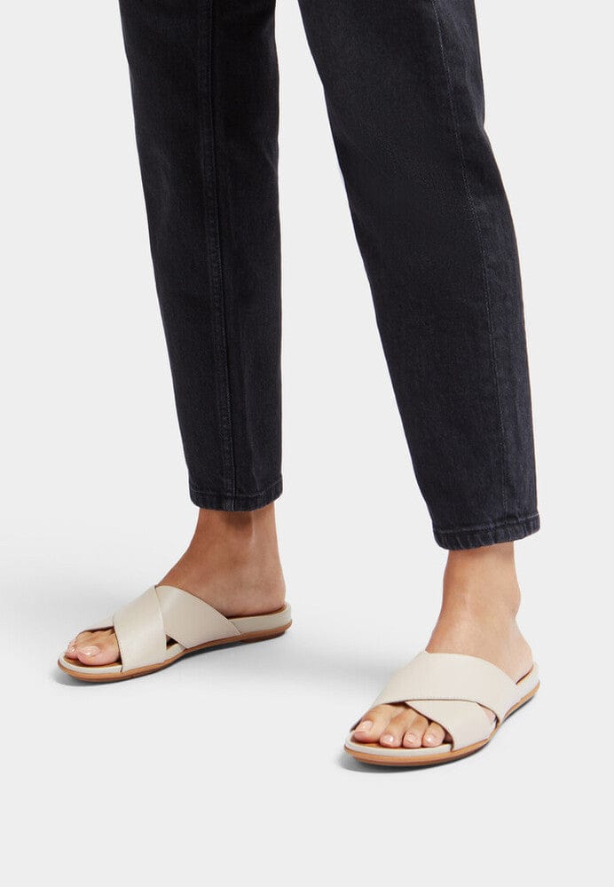 Fitflop Gracie Cross Slides Stone Beige