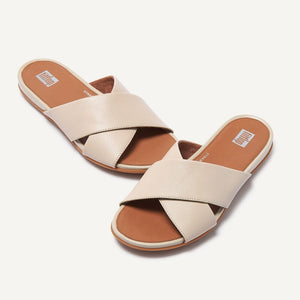 Fitflop Gracie Cross Slides Stone Beige