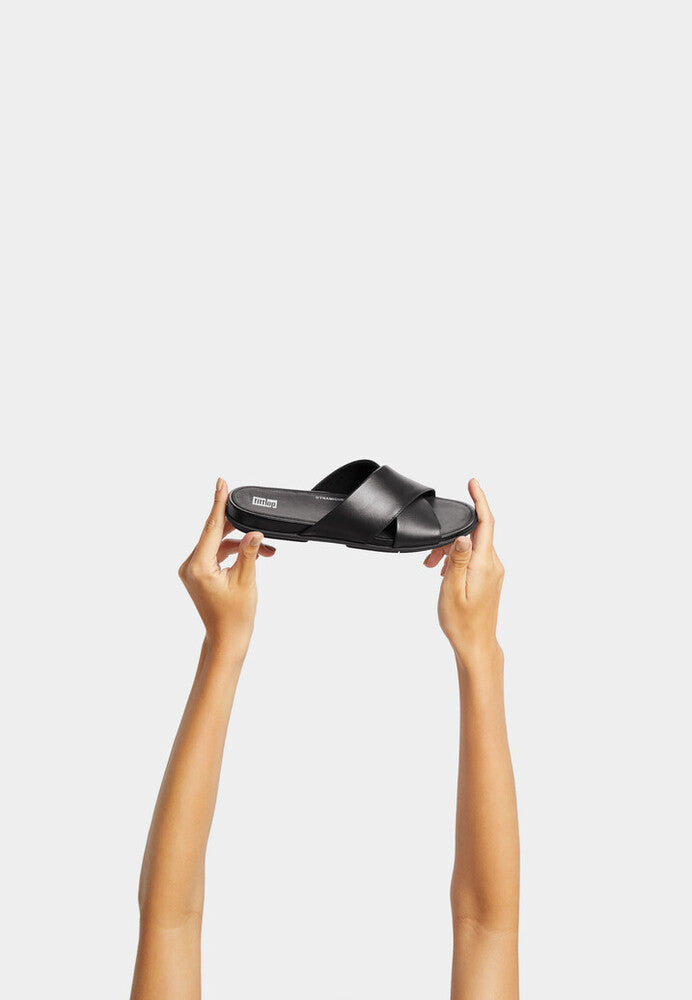 Fitflop F-Mode Leather Toe-Post All Black