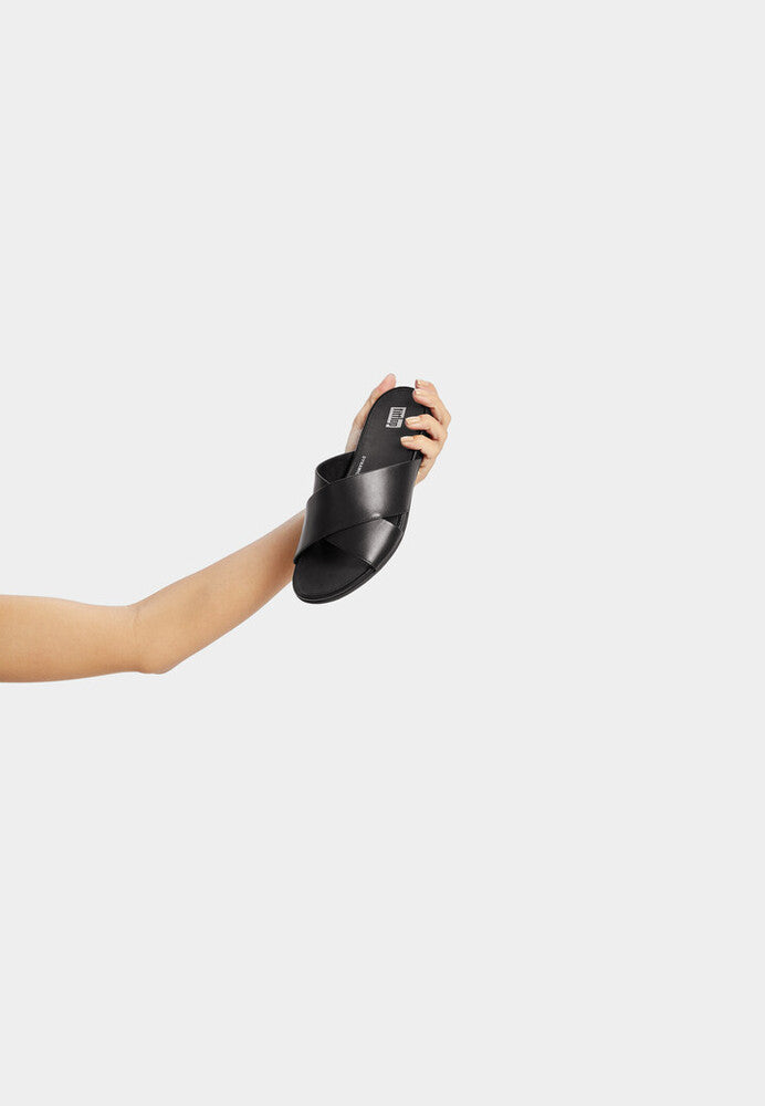 Fitflop F-Mode Leather Toe-Post All Black