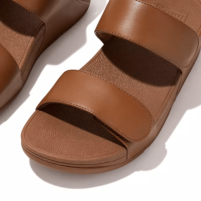 Fitflop Lulu Adjustable Velcro Slides Light Tan