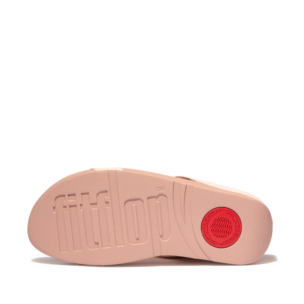 Fitflop Lulu Crystal Circle H-Bar Pink Salt