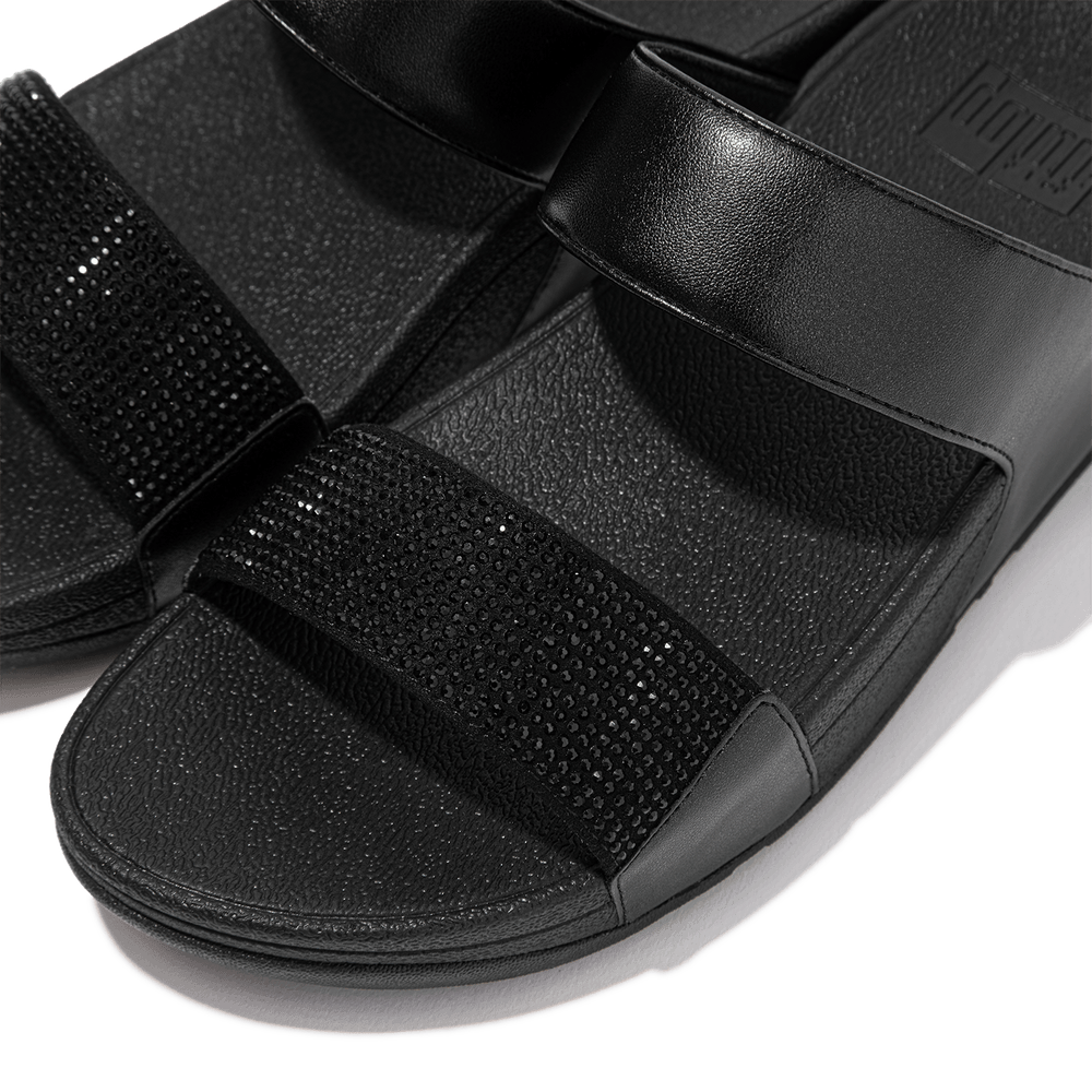 Fitflop Lulu Crystal Slide Black