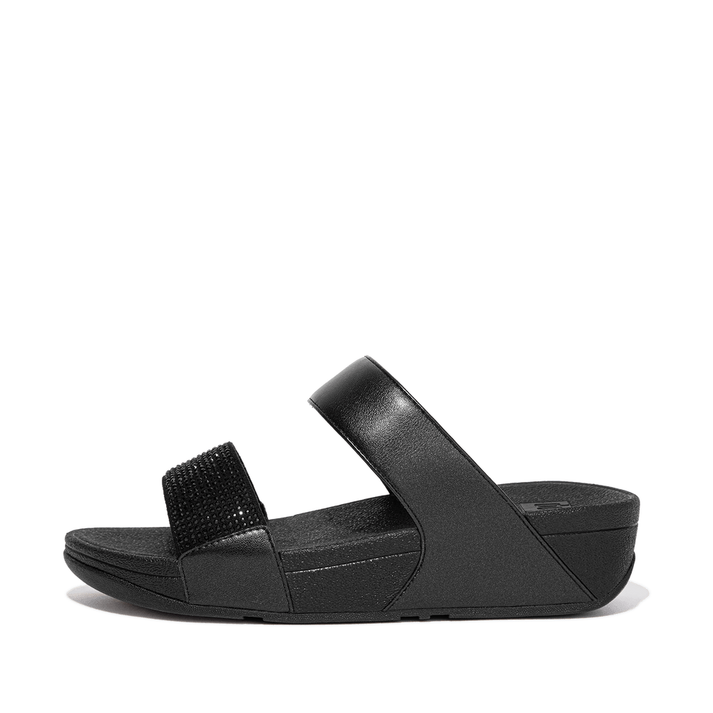 Fitflop Lulu Crystal Slide Black