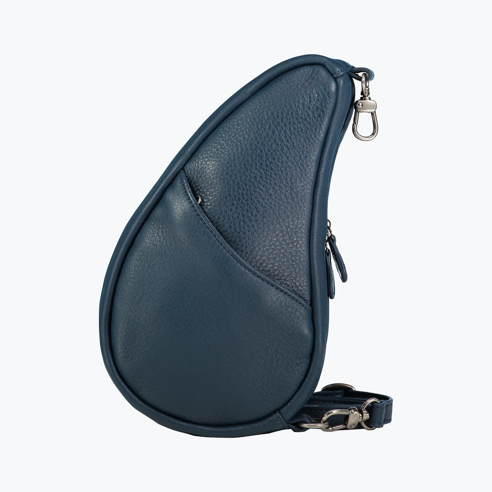Healthy Back Bag - Leather Large Baglett Black/Purple/Lake Blue