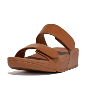 Fitflop Lulu Adjustable Velcro Slides Light Tan