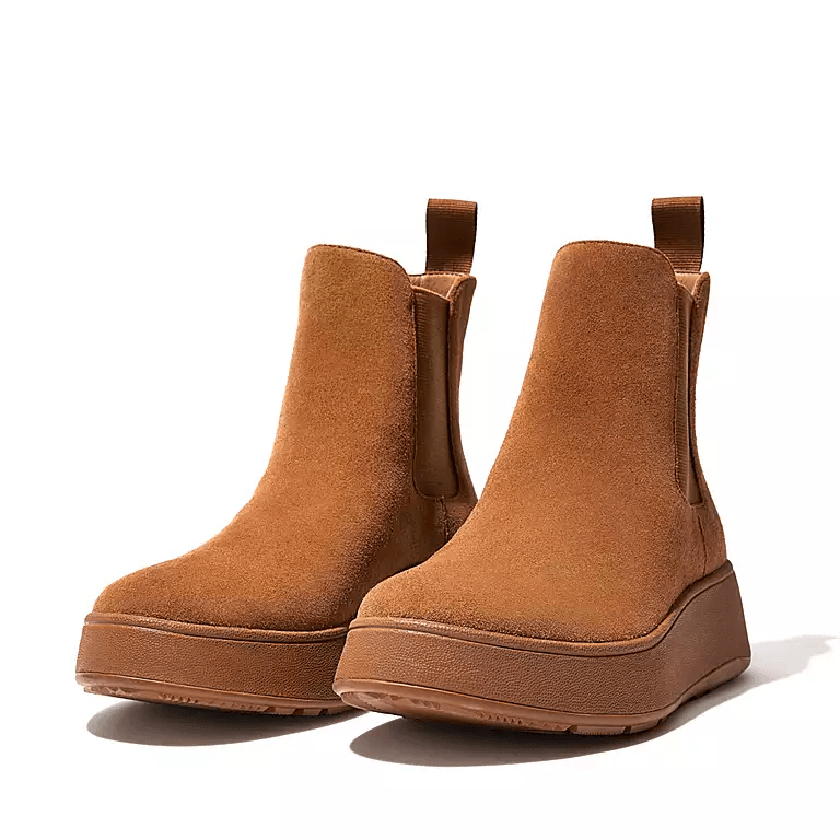Fitflop F-Mode Chelsea Plateau Boot Suede Light tan