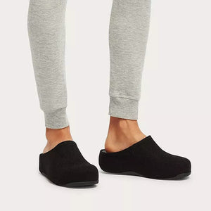 Fitflop Shuv Clog Felt Black