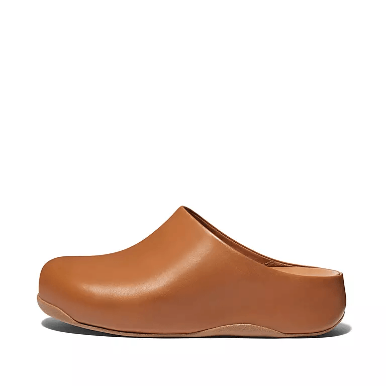 Fitflop Shuv Clog Leather Tan