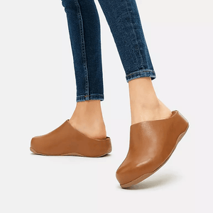 Fitflop Shuv Clog Leather Tan