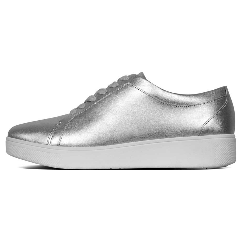 Fitflop Rally Leather Sneaker Silver