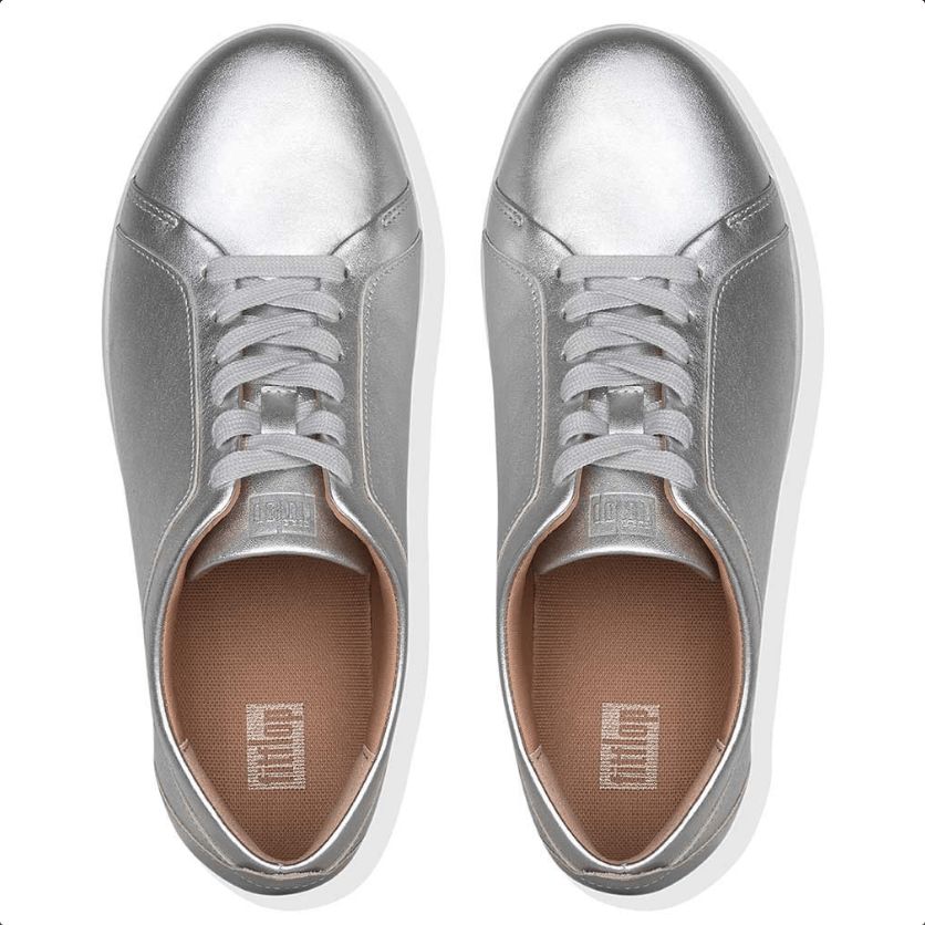 Fitflop Rally Leather Sneaker Silver