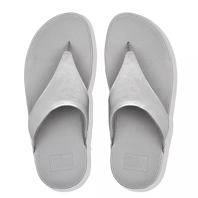 Fitflop Lulu Zehensteg Leather Silver