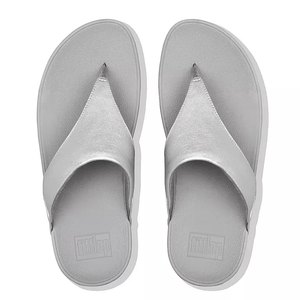 Fitflop Lulu Zehensteg Leather Silver