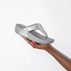 Fitflop Lulu Zehensteg Leather Silver