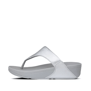 Fitflop Lulu Zehensteg Leather Silver