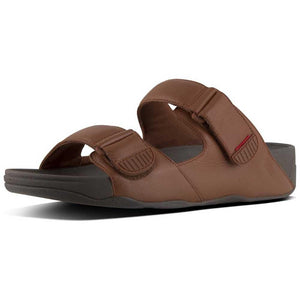 Fitflop Gogh Moc Slide Leather Dark Tan