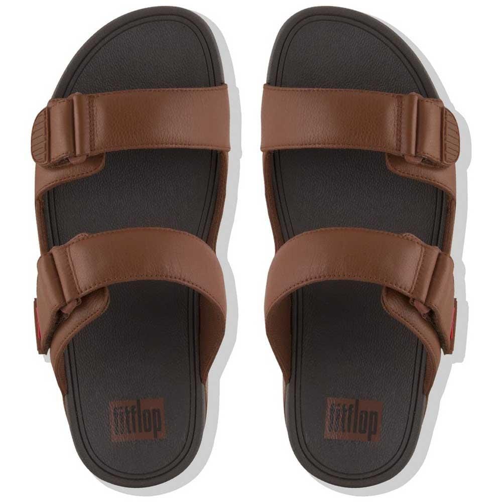 Fitflop Gogh Moc Slide Leather Dark Tan