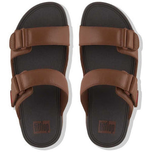 Fitflop Gogh Moc Slide Leather Dark Tan