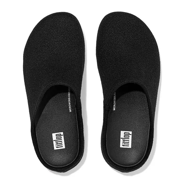 Fitflop Shuv Clog Felt Black